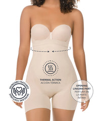Seamless Strapless Mid-Thigh Shaper 1588